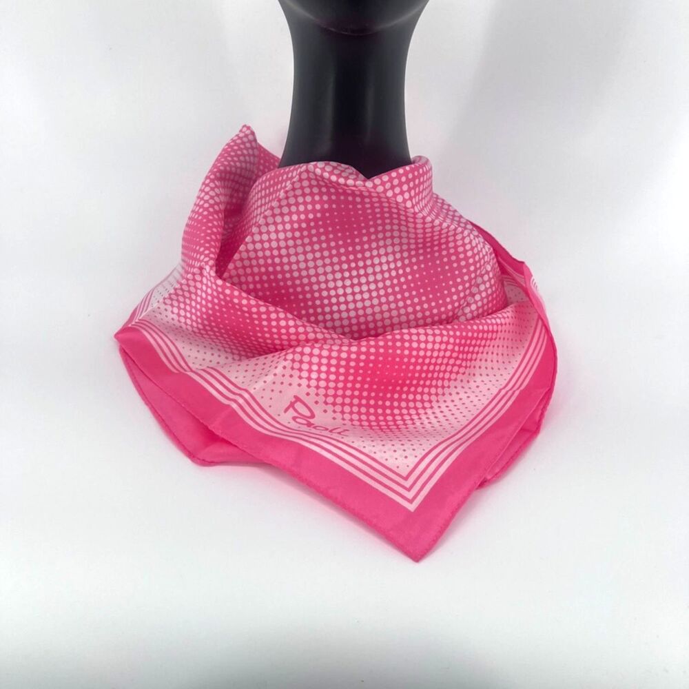Paoli‎ Mod Square Fashion Scarf Wrap VTG Retro 70s 80s Womens Accessory